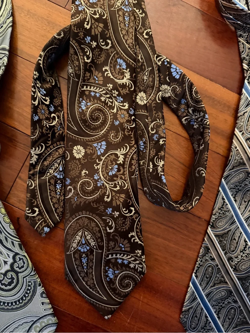 Four Ties including Geoffrey Beene and Paisley Silk